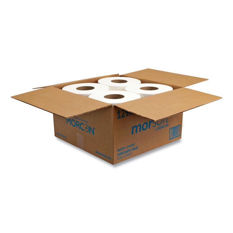 Jumbo Bath Tissue, Septic Safe, 2-Ply, 3.3" x 500 ft, White, 12 Rolls/Carton