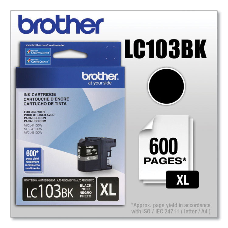 LC103BK Innobella High-Yield Ink, 600 Page-Yield, Black