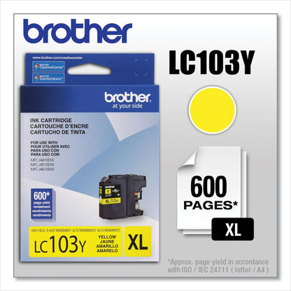 LC103Y Innobella High-Yield Ink, 600 Page-Yield, Yellow