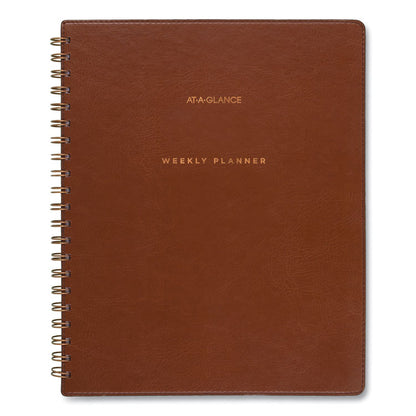 Signature Collection Academic Weekly/Monthly Planners, 11.5 x 8, Distressed Brown Cover, 13-Month: July 2025 to July 2026