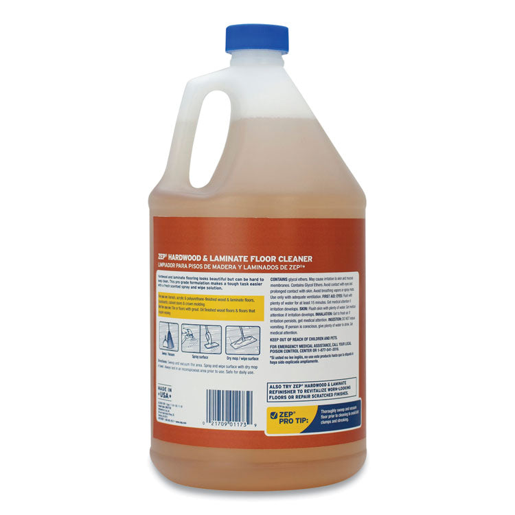 Hardwood and Laminate Cleaner, Fresh Scent, 1 gal, 4/Carton