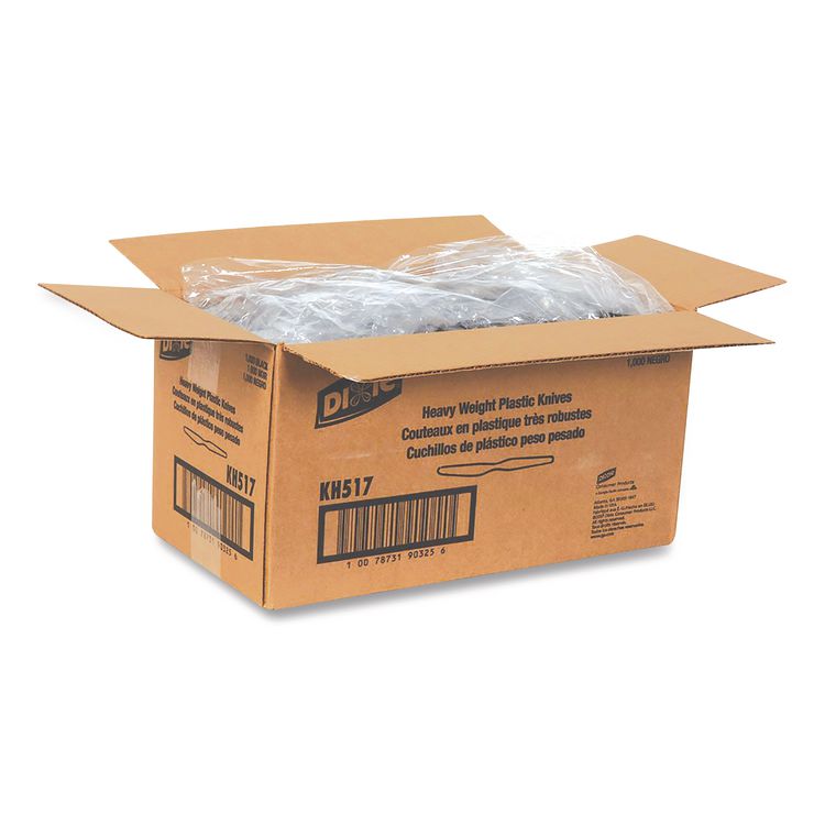 Plastic Cutlery, Heavyweight Knife, Black, 1,000/Carton