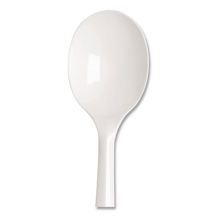 Plastic Cutlery, Mediumweight Soup Spoon, White, 1,000/Carton