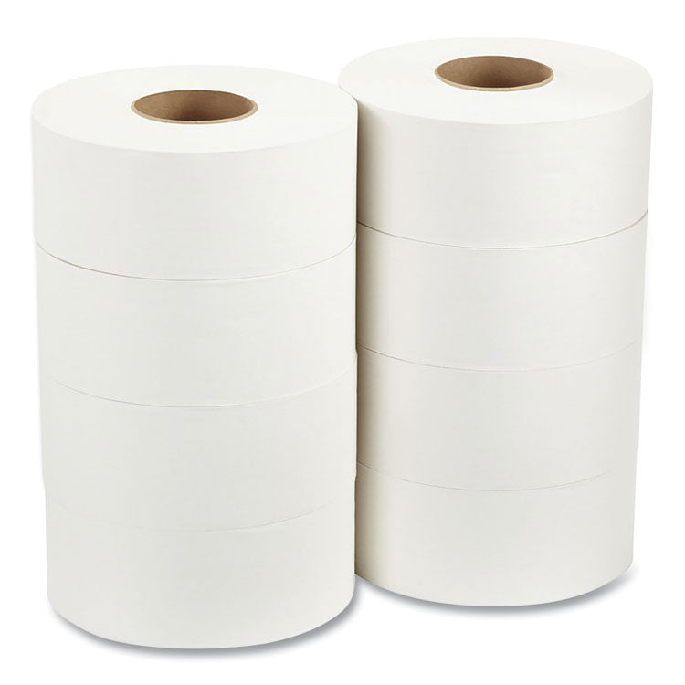 envision Jumbo Jr. Bathroom Tissue Roll, Septic Safe, 2-Ply, 3.3" x 1,000 ft, White, 8 Rolls/Carton