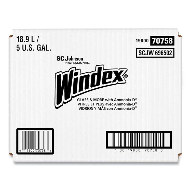 Glass Cleaner with Ammonia-D, Unscented, 5 gal Bag-in-Box Dispenser