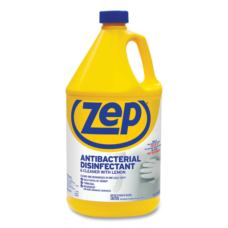 Antibacterial Disinfectant, Lemon Scent, 1 gal Bottle