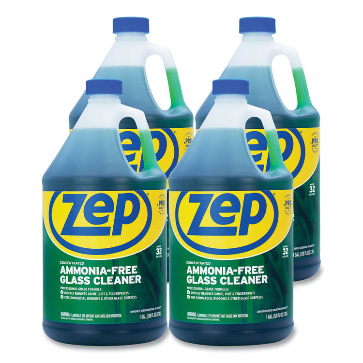 Ammonia-Free Glass Cleaner, 1 gal Bottle, 4/Carton