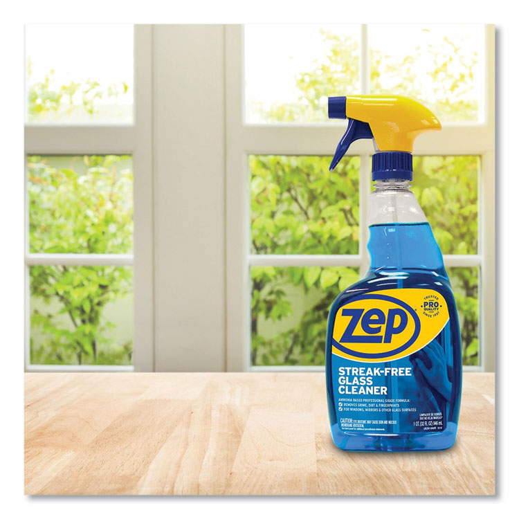 Streak-Free Glass Cleaner, 32 oz Spray Bottle, 12/Carton