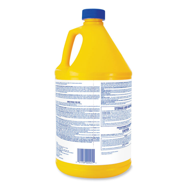 Antibacterial Disinfectant, Lemon Scent, 1 gal Bottle
