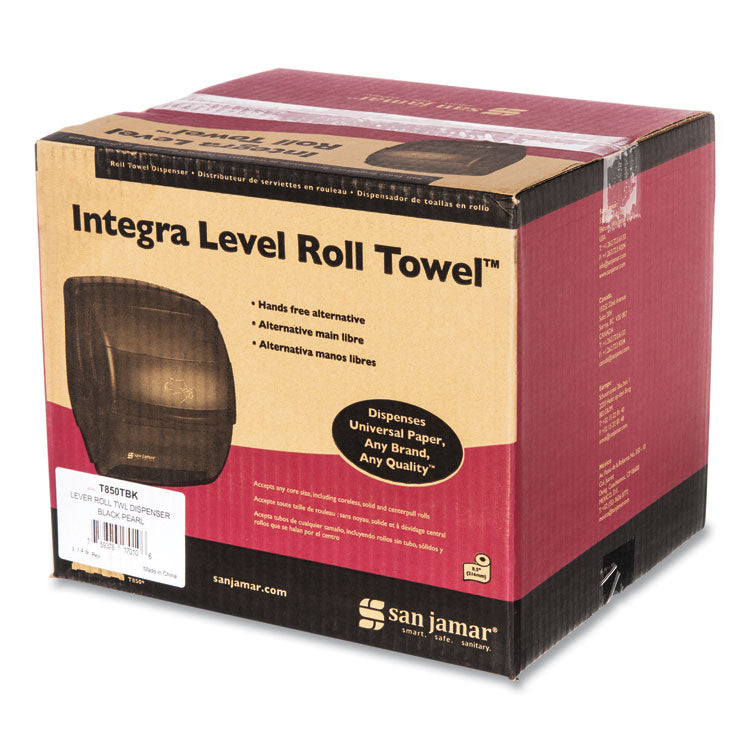 Integra Lever Roll Towel Dispenser, 11.5 x 11.25 x 13.5, Black Pearl