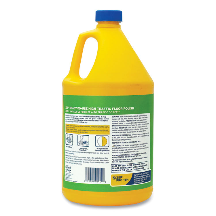 High Traffic Floor Polish, 1 gal Bottle, 4/Carton