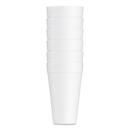 Foam Drink Cups, 32 oz., White, 25/Bag, 20 Bags/Carton