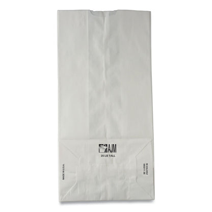 Grocery Paper Bags, 2# Size, 30# Basis Weight, 4.13" x 2.63" x 7.88", White, 500/Bundle