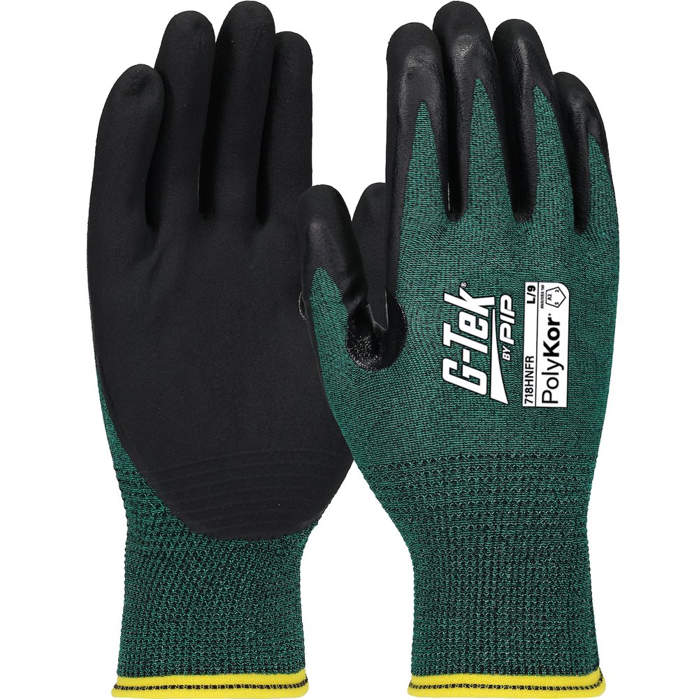 G-Tek by PIP Knit Polykor Glove W/NITRILE Grip P/F TS XS, 12 Pairs/Pack