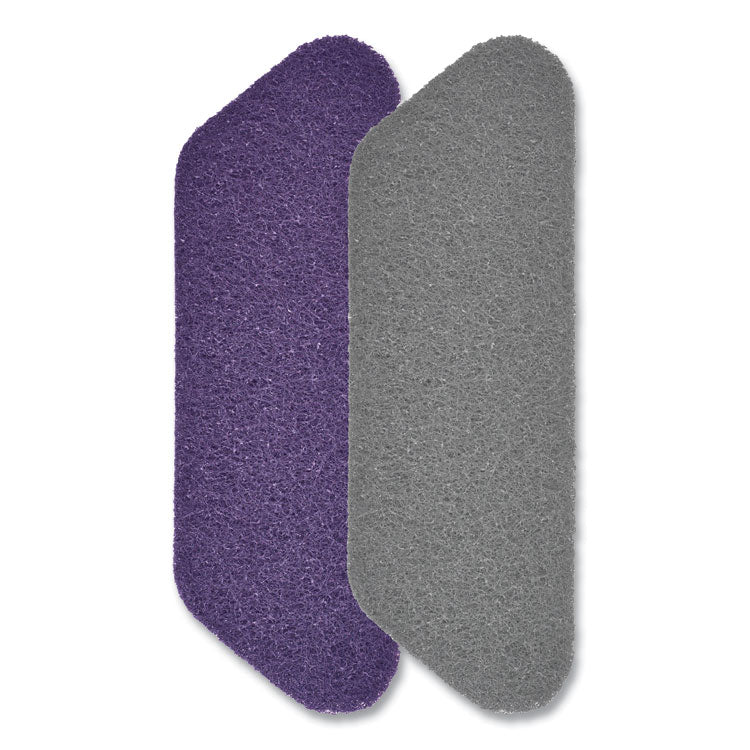 Twister Floor Pad, Crystal Shield, 17" Diameter, Gray, 2/Carton
