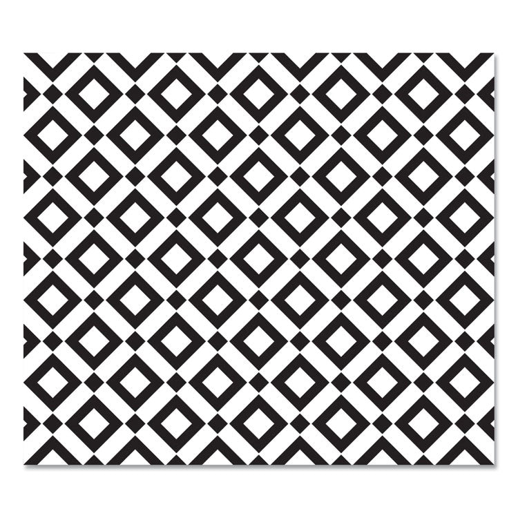 FashionMat Chair Mat for Flat Pile Carpeted and Hard Floors, Rectangular, Straight Edges, 35" x 40", White/Black