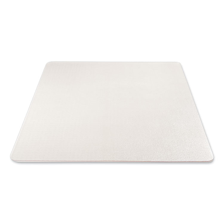 Antimicrobial Chair Mat for Medium Pile Carpeted Floors, Rectangular, Straight Edges, 46" x 60", Clear
