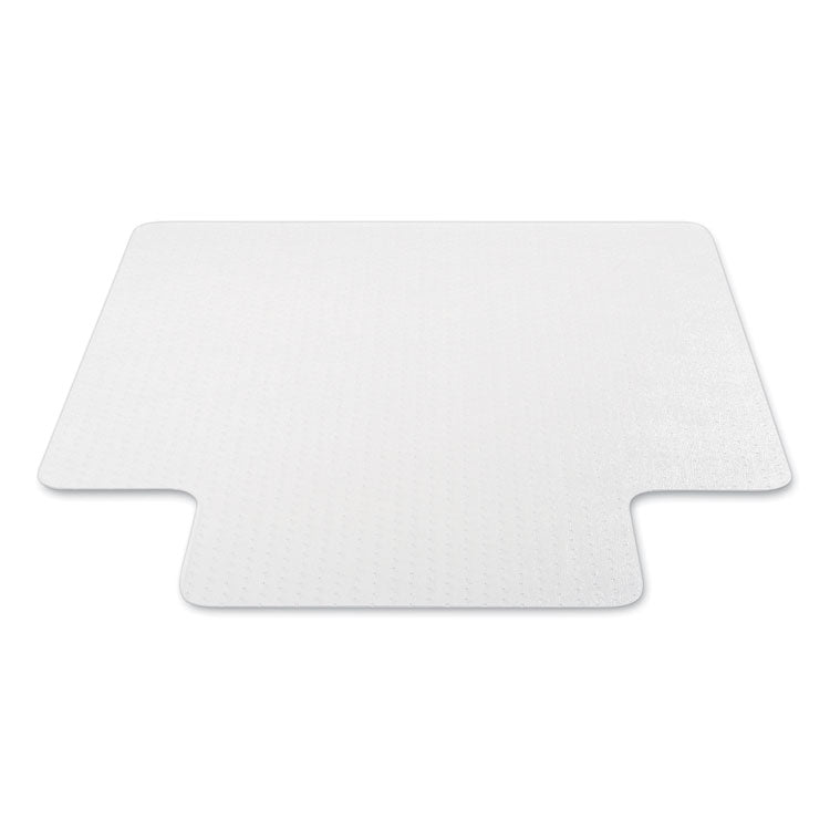 Antimicrobial Chair Mat for Medium Pile Carpeted Floors, Rectangular with Lip, Straight Edges, 36" x 48", Clear
