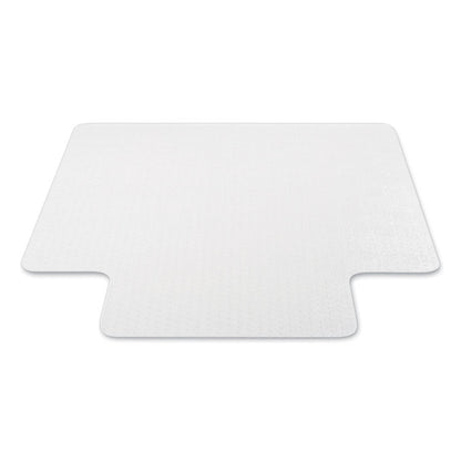 Antimicrobial Chair Mat for Medium Pile Carpeted Floors, Rectangular with Lip, Straight Edges, 36" x 48", Clear