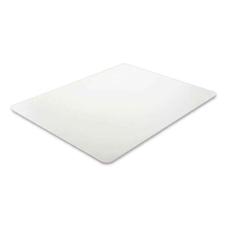 Antimicrobial Chair Mat for Medium Pile Carpeted Floors, Rectangular, Straight Edges, 46" x 60", Clear
