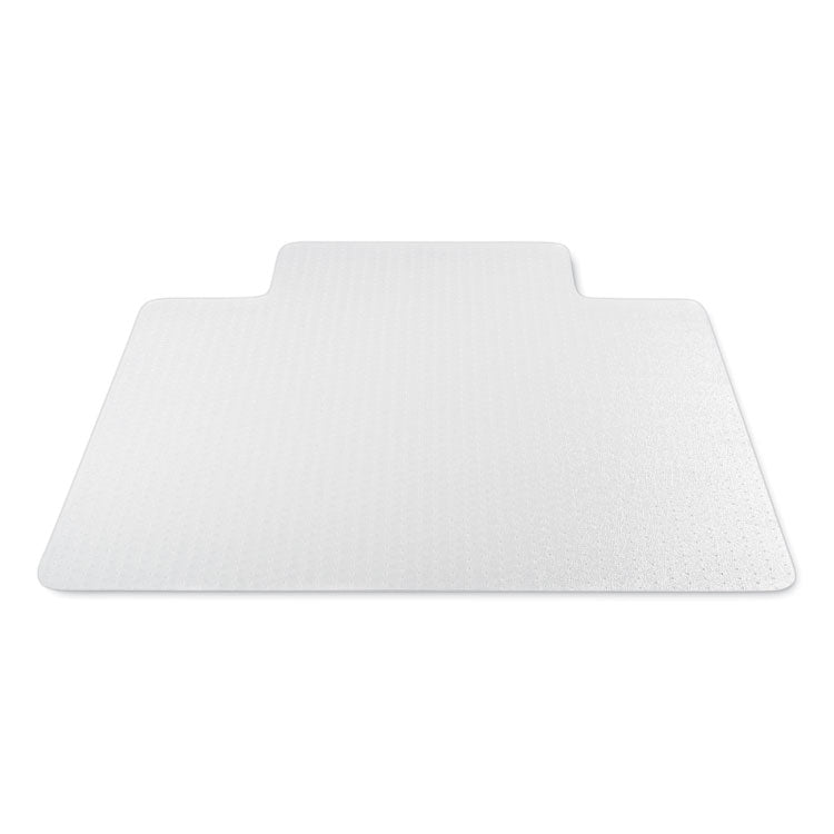 Antimicrobial Chair Mat for Medium Pile Carpeted Floors, Rectangular with Lip, Straight Edges, 36" x 48", Clear