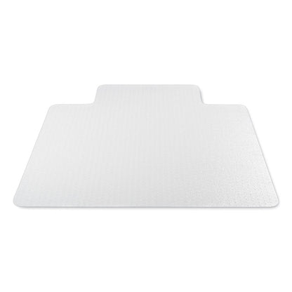 Antimicrobial Chair Mat for Medium Pile Carpeted Floors, Rectangular with Lip, Straight Edges, 36" x 48", Clear