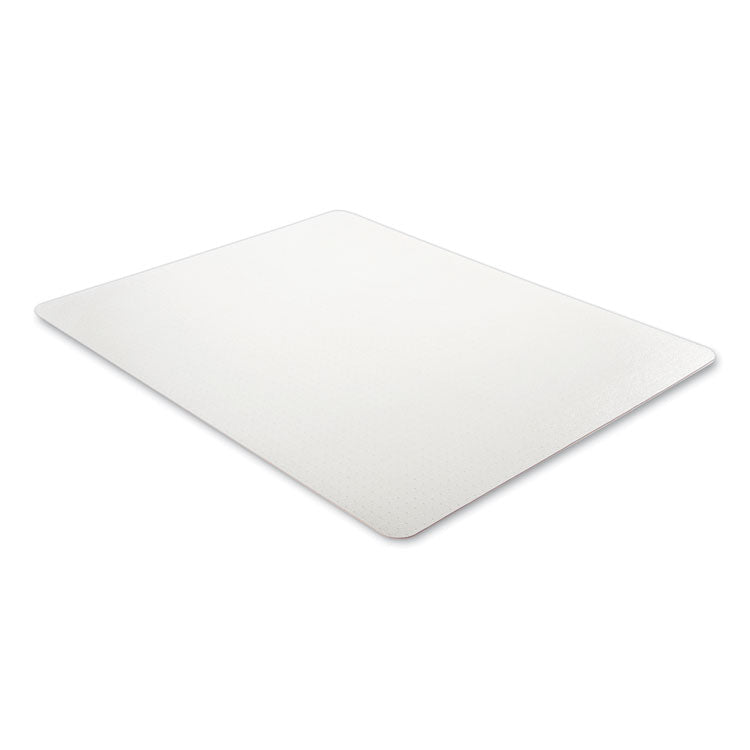 Antimicrobial Chair Mat for Medium Pile Carpeted Floors, Rectangular, Straight Edges, 46" x 60", Clear