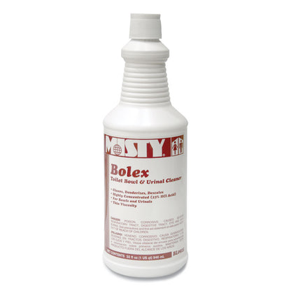 Bolex 23 Percent Hydrochloric Acid Bowl Cleaner, Wintergreen Scent, 32 oz Bottle, 12/Carton