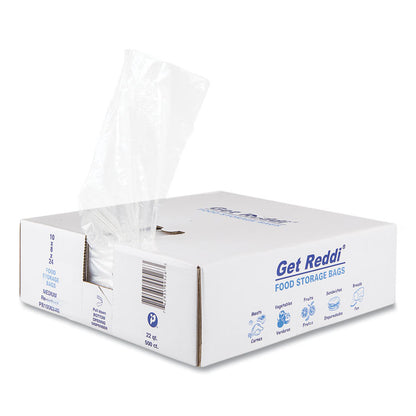Food Bags, 5.5 gal, 0.85 mil, 10" x 8" x 24", Clear, 500/Carton