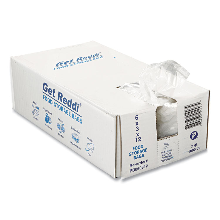 Food Bags, 64 oz, 0.68 mil, 6" x 3" x 12", Clear, 1,000/Carton