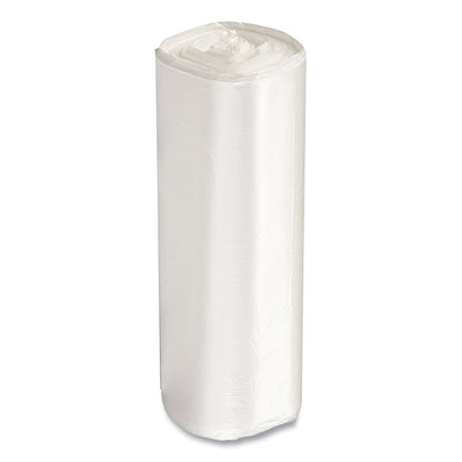 High-Density Commercial Can Liner Value Pack, 60 gal, 19 mic, 38" x 58", Clear, Interleaved Roll, 25 Bags/Roll, 6 Rolls/CT