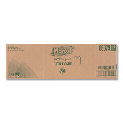100% Recycled Two-Ply Bath Tissue, Individually Wrapped Rolls, Septic Safe, White, 330 Sheets/Roll, 48 Rolls/Carton