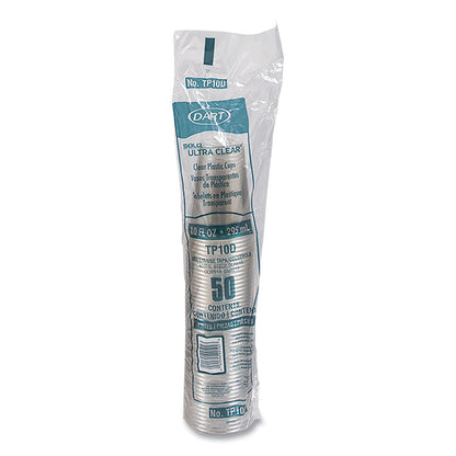 Ultra Clear PET Cups, Tall, 10 oz, Plastic, 50/Bag, 20 Bags/Carton