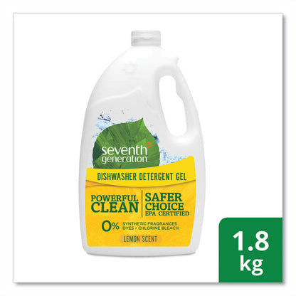 Natural Automatic Dishwasher Gel, Lemon Scent, Jumbo 70 oz Bottle, 6/Carton