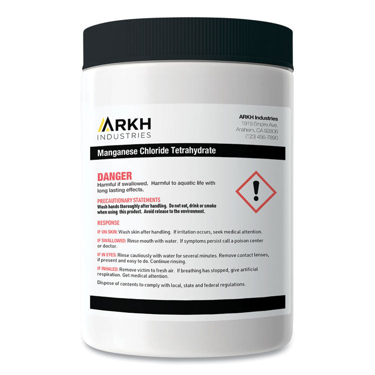 UltraDuty GHS Chemical Waterproof and UV Resistant Labels, 4 x 4, White, 4/Sheet, 50 Sheets/Box