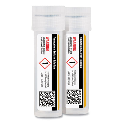 UltraDuty GHS Chemical Waterproof and UV Resistant Labels, 0.5 x 1.75, White, 60/Sheet, 25 Sheets/Pack