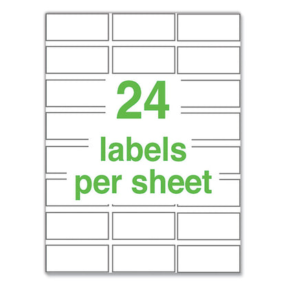 UltraDuty GHS Chemical Waterproof and UV Resistant Labels, 1 x 2.5, White, 24/Sheet, 25 Sheets/Pack