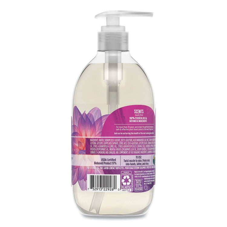 Natural Hand Wash, Lavender Flower and Mint Scent, 12 oz, 8/Carton