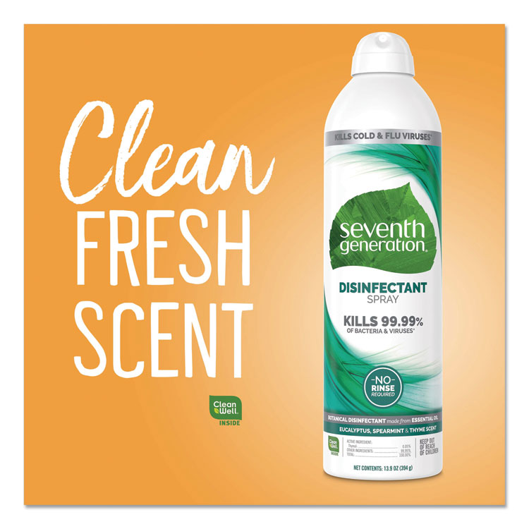 Disinfectant Sprays, Eucalyptus/Spearmint/Thyme Scent, 13.9 oz Spray Bottle, 8/Carton