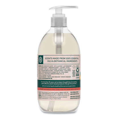Natural Hand Wash, Mandarin Orange and Grapefruit Scent, 12 oz, 8/Carton
