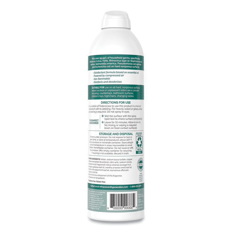 Disinfectant Sprays, Eucalyptus/Spearmint/Thyme Scent, 13.9 oz Spray Bottle, 8/Carton