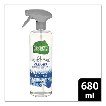 Natural All-Purpose Cleaner, Free and Clear/Unscented, 23 oz Trigger Spray Bottle