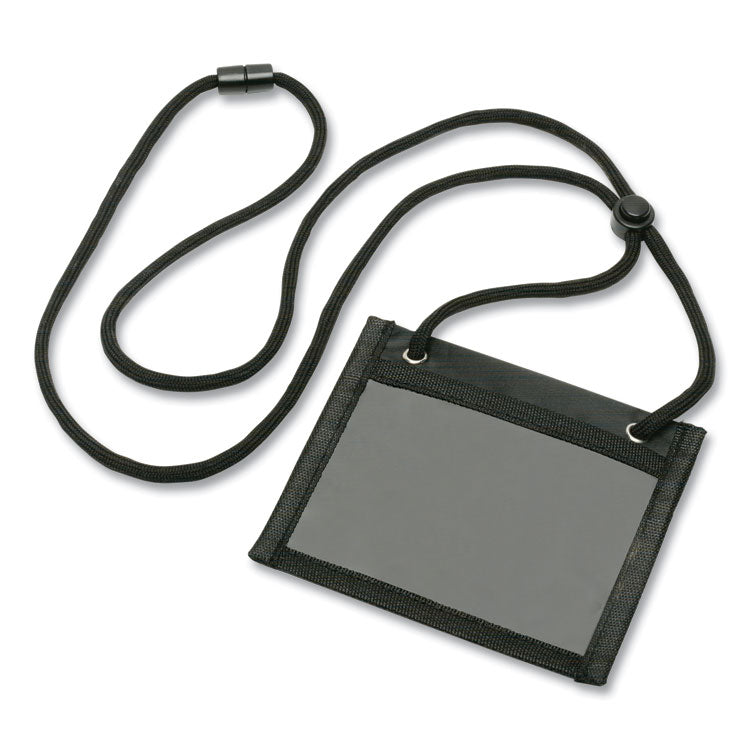 8455016926542, SKILCRAFT Credential Holder, Horizontal, 4 x 2.25, Black/Clear, 25/Box