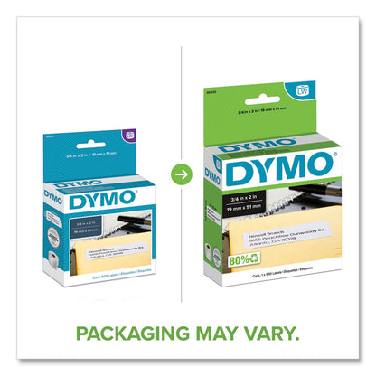 LabelWriter Return Address Labels, 0.75" x 2", White, 500 Labels/Roll