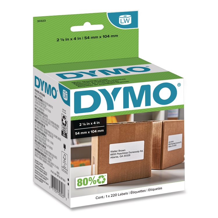 LabelWriter Shipping Labels, 2.12 x 4, White, 220 Labels/Roll