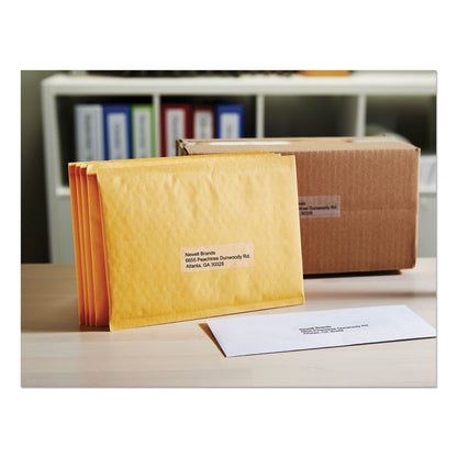 LabelWriter Address Labels, 1.12" x 3.5", Clear, 130 Labels/Roll