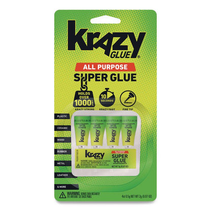 Single-Use Tubes, 0.07 oz, Dries Clear, 4/Pack