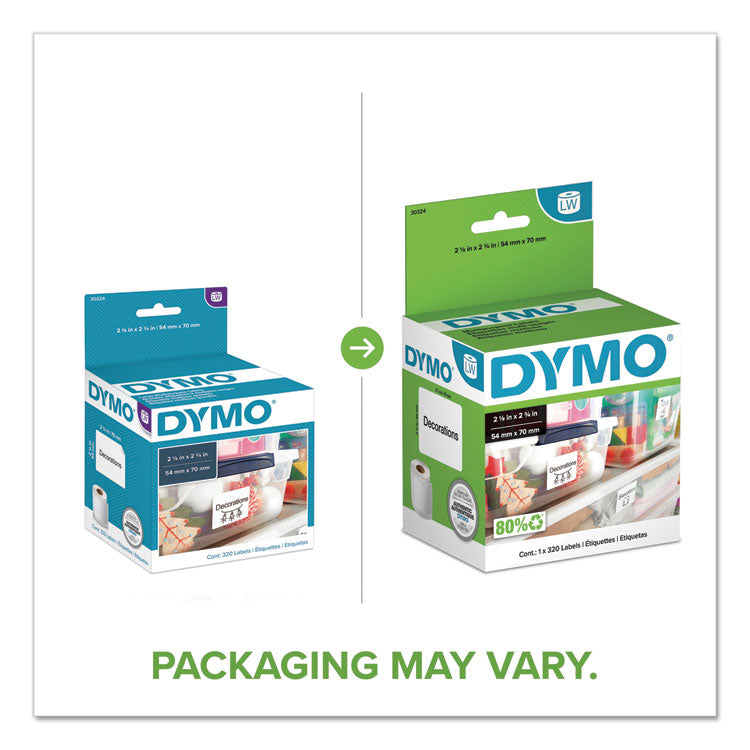 LW Multipurpose Labels, 2.75" x 2.12", White, 320 Labels/Roll
