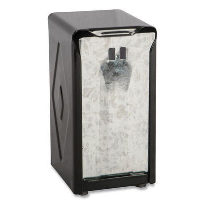 Tabletop Napkin Dispenser, Tall Fold, 3.75 x 4 x 7.5, Black