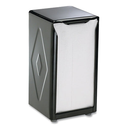 Tabletop Napkin Dispenser, Tall Fold, 3.75 x 4 x 7.5, Black